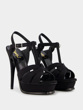 Saint Laurent Tribute 105mm Platform Black Sandals