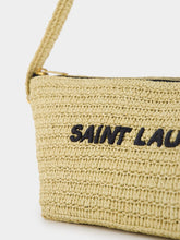 Saint Laurent Woven Raffia Shoulder Bag