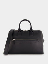 Santoni Black Leather Laptop Bag