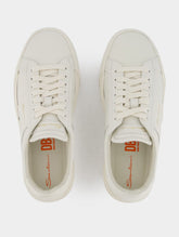 Santoni Double Buckle Leather Sneakers
