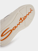 Santoni Double Buckle Leather Sneakers