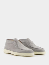 Santoni Grey Desert Leather Boots