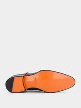 Santoni Leather double-buckle shoes