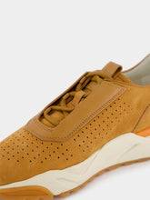 Santoni Panelled Grained Leather Sneakers