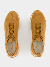 Santoni Panelled Grained Leather Sneakers