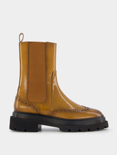 Santoni Polished Leather Chelsea Boots