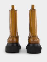 Santoni Polished Leather Chelsea Boots