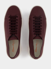 Santoni Textured-Leather Low-Top Sneakers