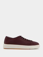 Santoni Textured-Leather Low-Top Sneakers