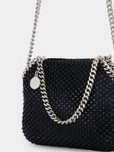 Stella McCartney Falabella Mini Crystal-Embellished Satin And Mesh Shoulder Bag