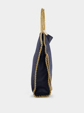 Stella McCartney Falabella Fold-Over Blue Tote Bag