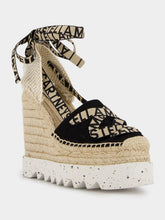 Stella McCartney Gaia Canvas 140mm Wedge Espadrilles