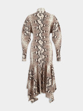 Stella McCartney L/S Phyton Print Midi Dress