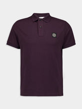 Stone Island Compass-Motif Short-Sleeved Polo Shirt