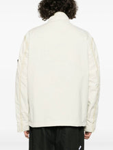 Stone Island Water-Repellent White Stand-Up Colar Jacket
