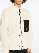 Stone Island Water-Repellent White Stand-Up Colar Jacket