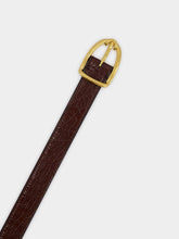 Tom Ford Crackled Leather Angled Buckle Belt