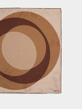 Tom Ford Geometric Elegance Brown Silk Scarf