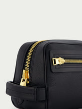 Tom Ford Black Grain Leather Wash Bag