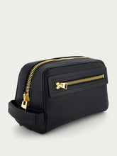 Tom Ford Black Grain Leather Wash Bag