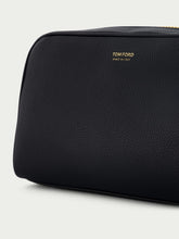 Tom Ford Black Grain Leather Wash Bag