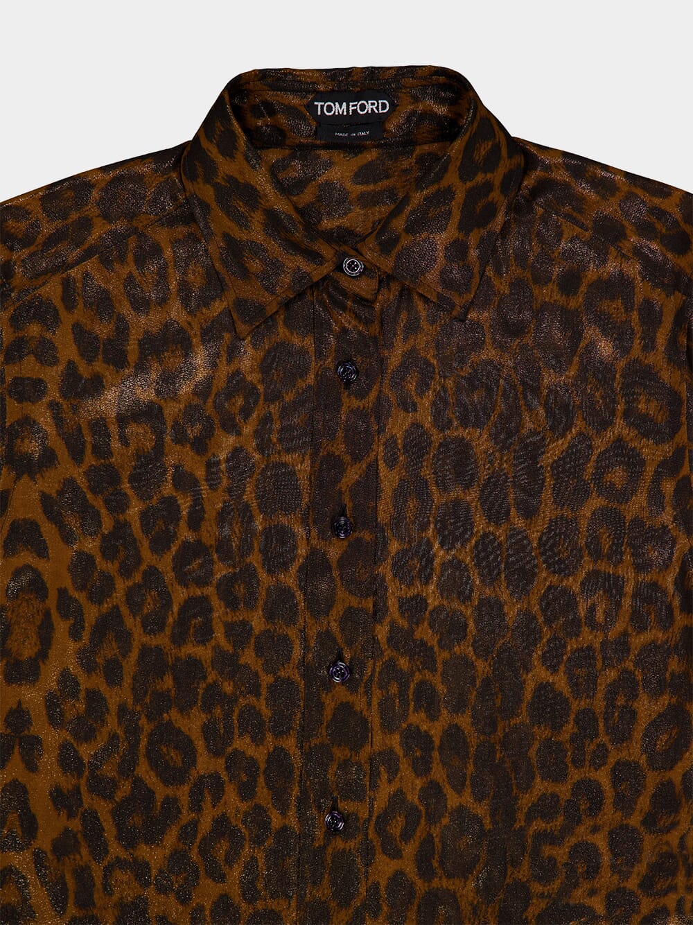 Tom FordLeopard Georgette Shirt at Fashion Clinic