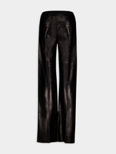 Tom Ford Logo-Waistband Black Leather Trousers