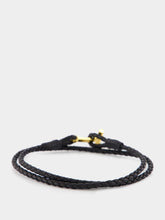 Tom Ford T-Charm Woven Black Bracelet
