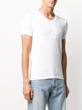 Tom Ford White Cotton V-Neck T-Shirt