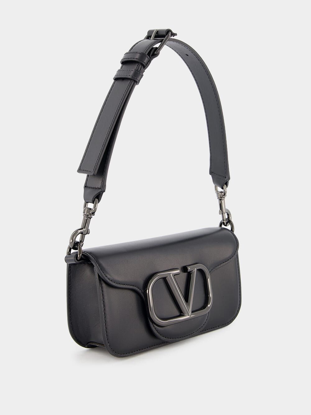 Valentino GaravaniBlack Mini Locò Crossbody Calfskin Bag at Fashion Clinic