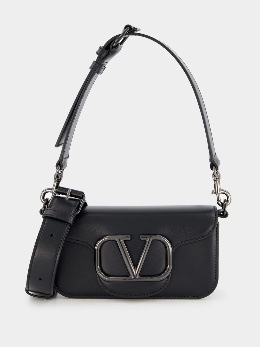 Valentino GaravaniBlack Mini Locò Crossbody Calfskin Bag at Fashion Clinic