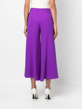 Valentino Garavani Cropped Flared Silk Trousers