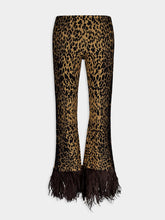Valentino Garavani Leopard Print Flare Trousers