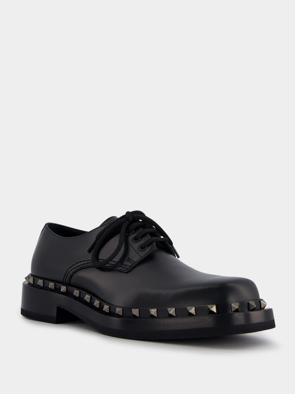 Valentino GaravaniM-Way Rockstud Leather Derby Shoes at Fashion Clinic