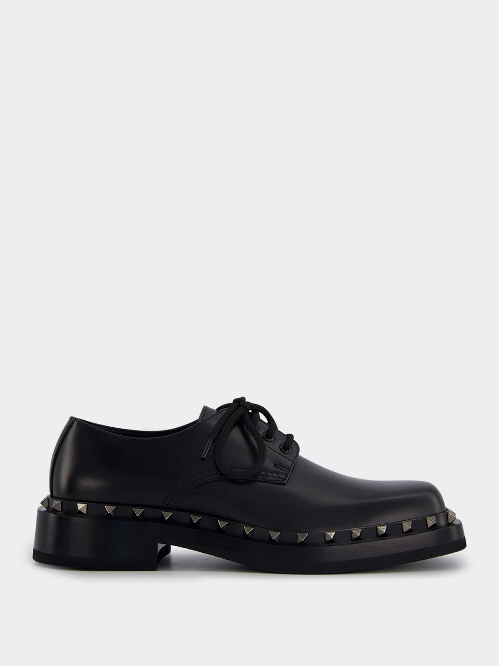 Valentino GaravaniM-Way Rockstud Leather Derby Shoes at Fashion Clinic