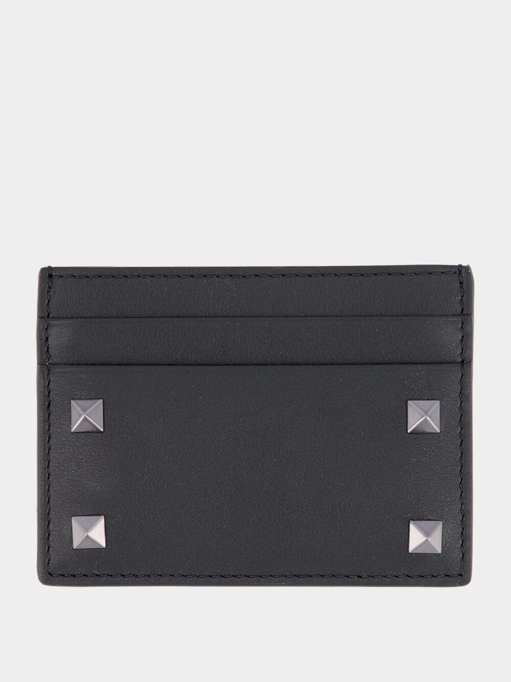 Valentino GaravaniRockstud Leather Card Holder at Fashion Clinic