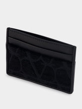 Valentino Garavani Toile Iconographe Leather-Detail Cardholder