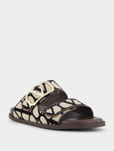 Valentino Garavani V-Logo Leather Slides