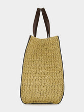 Valentino Garavani VLogo Raffia and Leather Tote