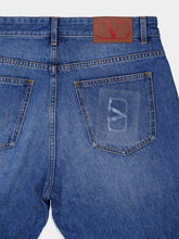 Valentino Garavani Vlogo Signature Cropped Faded Jeans