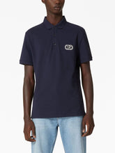 Valentino Garavani VLogo Signature Patch Piqué Polo Shirt