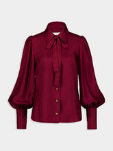 Zimmermann Bow-Embellished Silk Blouse