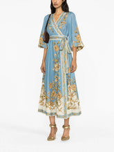 Zimmermann Chintz Floral-Print Wrap Midi Dress