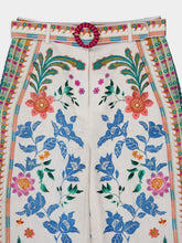 Zimmermann Ginger Floral-Print Linen Flared Trousers