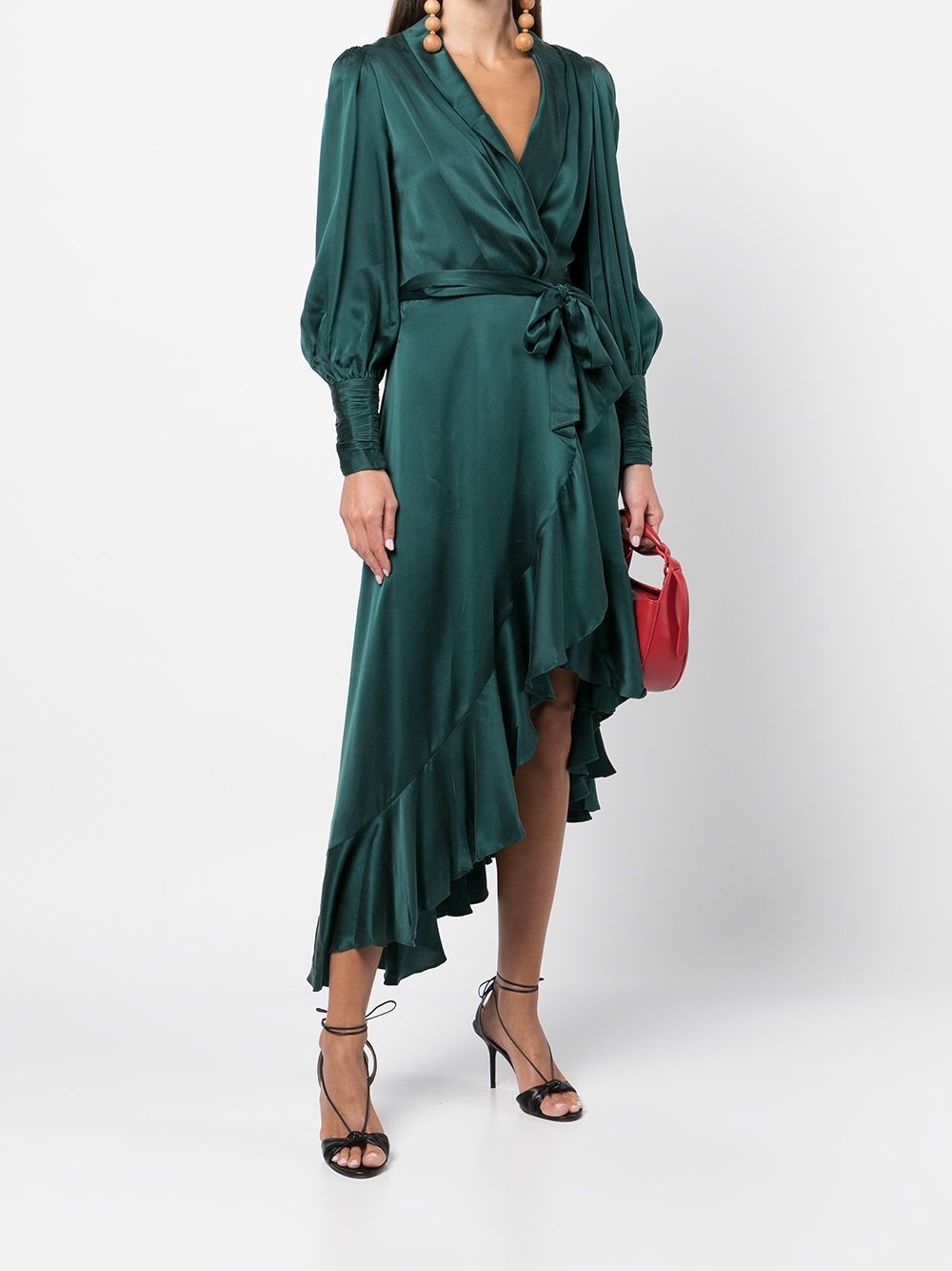 ZimmermannJade wrap midi dress at Fashion Clinic