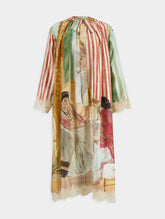 Zimmermann Luminosity Lace Back Midi Silk Twill Dress