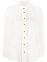 Zimmermann Lyre embroidered trim blouse