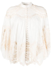 Zimmermann Pattie embroidered trim blouse