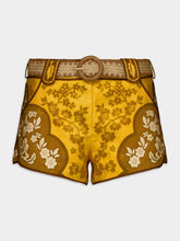 Zimmermann Raie floral-print linen mini shorts