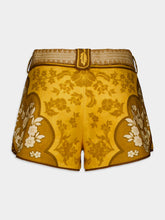 Zimmermann Raie floral-print linen mini shorts
